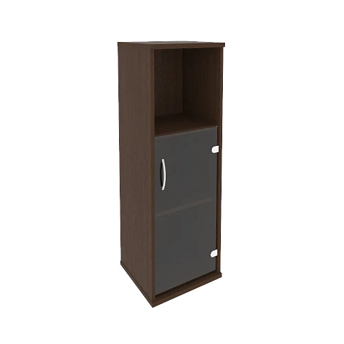 Шкаф узкий средний со стеклом правый Riva А.СУ-2.2 Пр