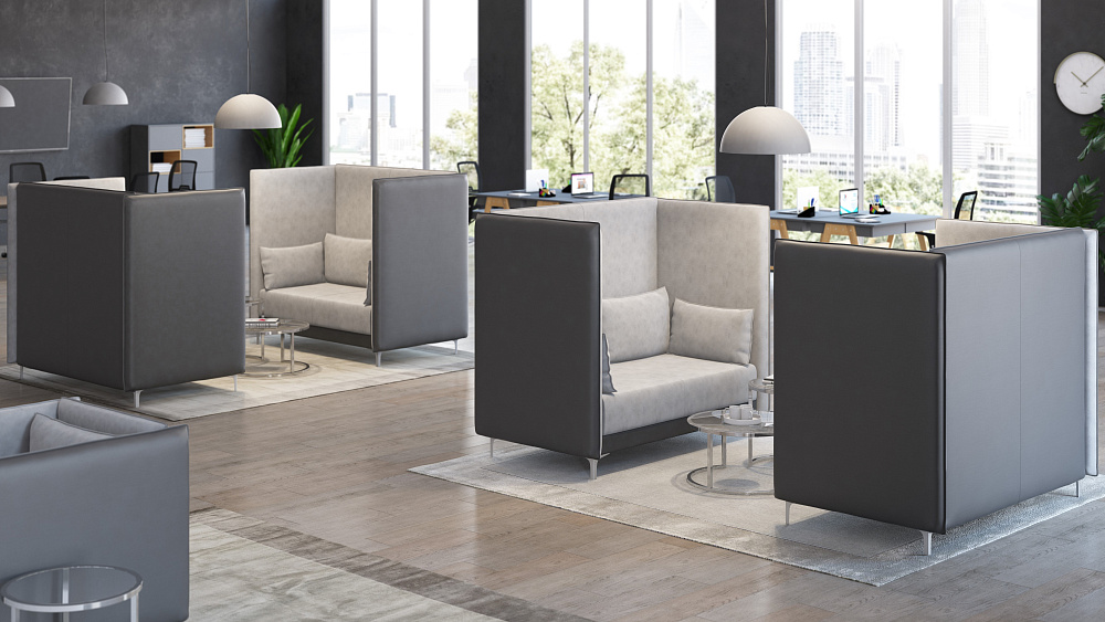 фото Офисный диван ГРАФИТ В