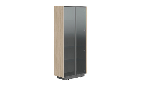 Шкаф шир. выс. со стеклянными дверями в раме ЛАЙН (LINE) СФ-574304 900х430х2100