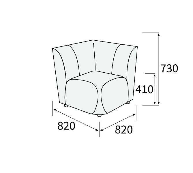картинка Модуль угловой Альфа-люкс У90