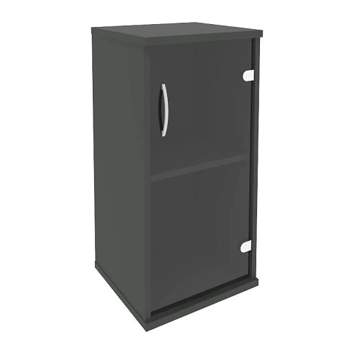 Шкаф узкий низкий закрытый со стеклом правый Riva А.СУ-3.2 Пр