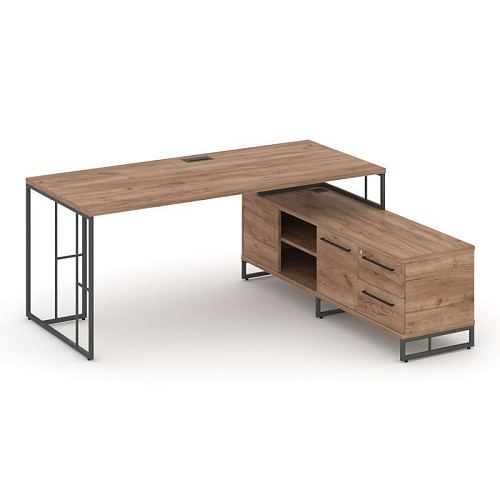 Стол руководителя на опорной тумбой Рифт Директ (RIFT DIRECT) RF.SRT-24 (R) 1580*1600*750