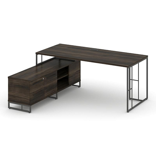 Стол руководителя на опорной тумбой Рифт Директ (RIFT DIRECT) RF.SRT-24 (L) 1580*1600*750